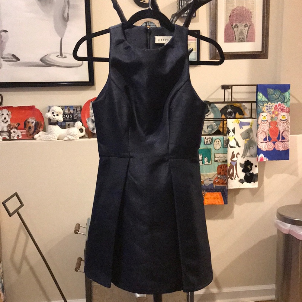 Super cute fit and flare deep navy dress